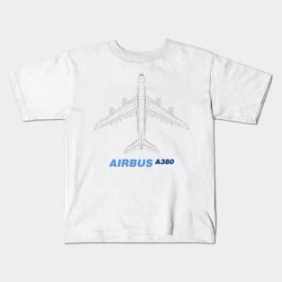 Airbus A380 Top View Kids T-Shirt